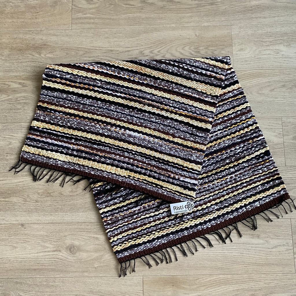 Kohvikoor – pruunikirju kaltsuvaip 124 × 69 cm